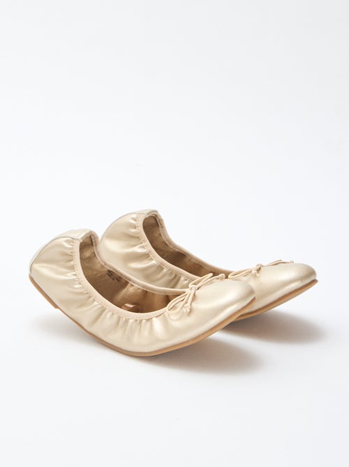 Ballerine dorate - Kiabi