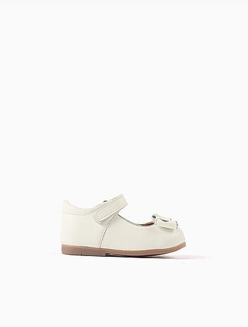 Ballerine in pelle con fiocco decorativo