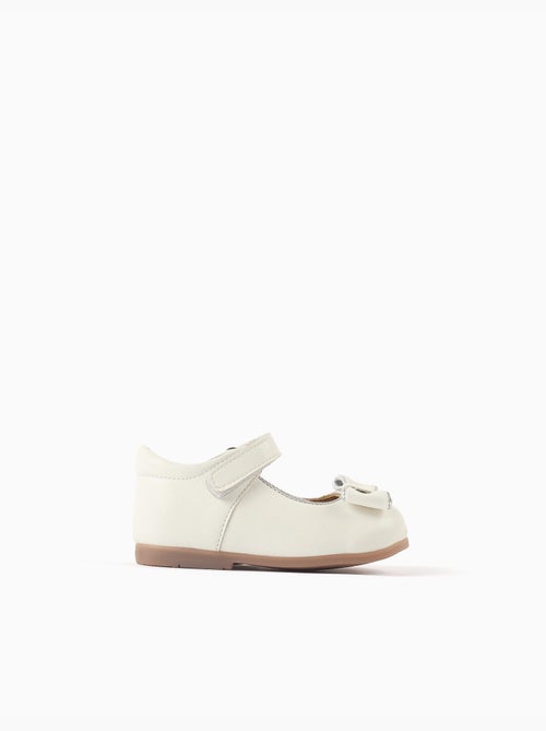 Ballerine in pelle con fiocco decorativo - Kiabi