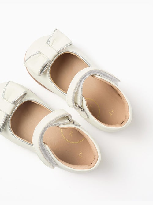 Ballerine in pelle con fiocco decorativo - Kiabi