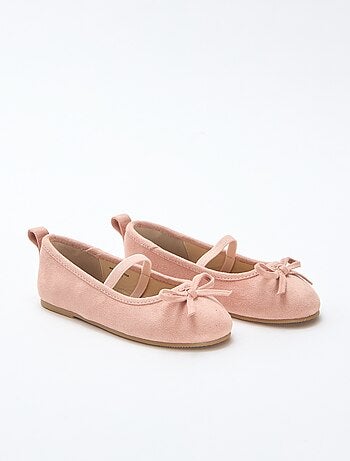 Ballerine in simil suede con cinturino