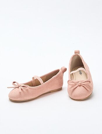 Ballerine in simil suede con cinturino