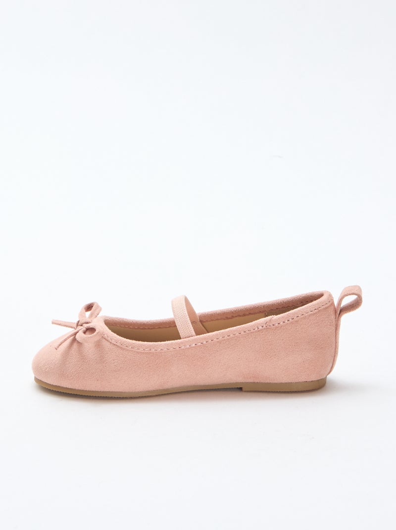 Ballerine in simil suede con cinturino Beige - Kiabi