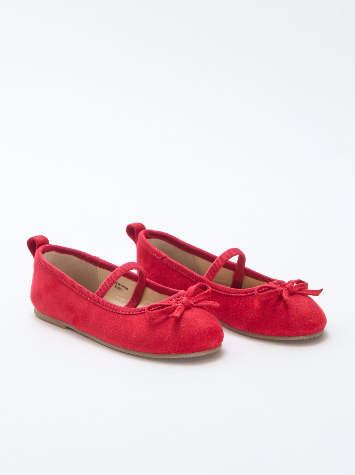 Ballerine in simil suede con cinturino