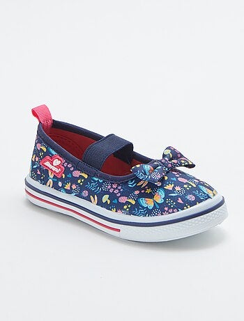 Ballerine in tela a fiori