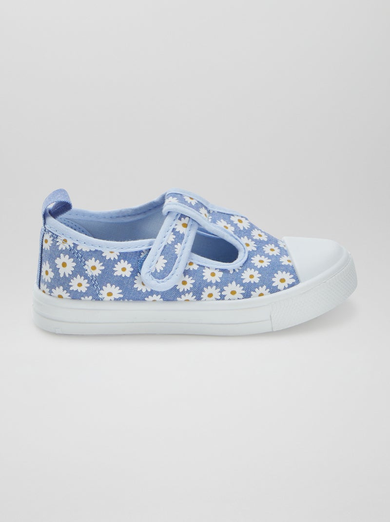 Ballerine in tela con chiusura a strappo BLU - Kiabi