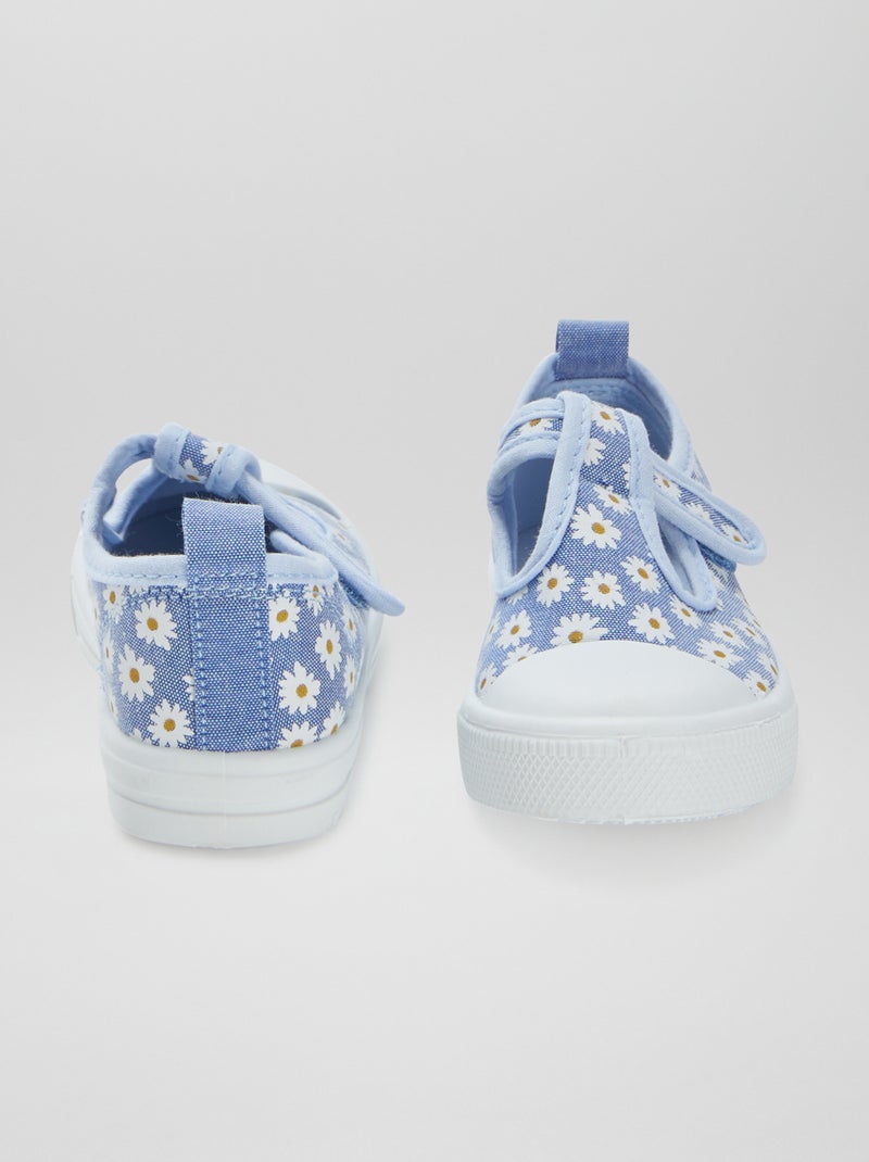 Ballerine in tela con chiusura a strappo BLU - Kiabi