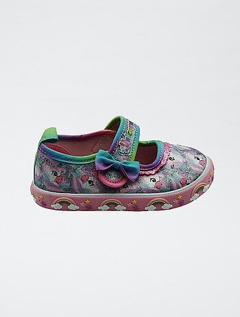 Ballerine in tela unicorno