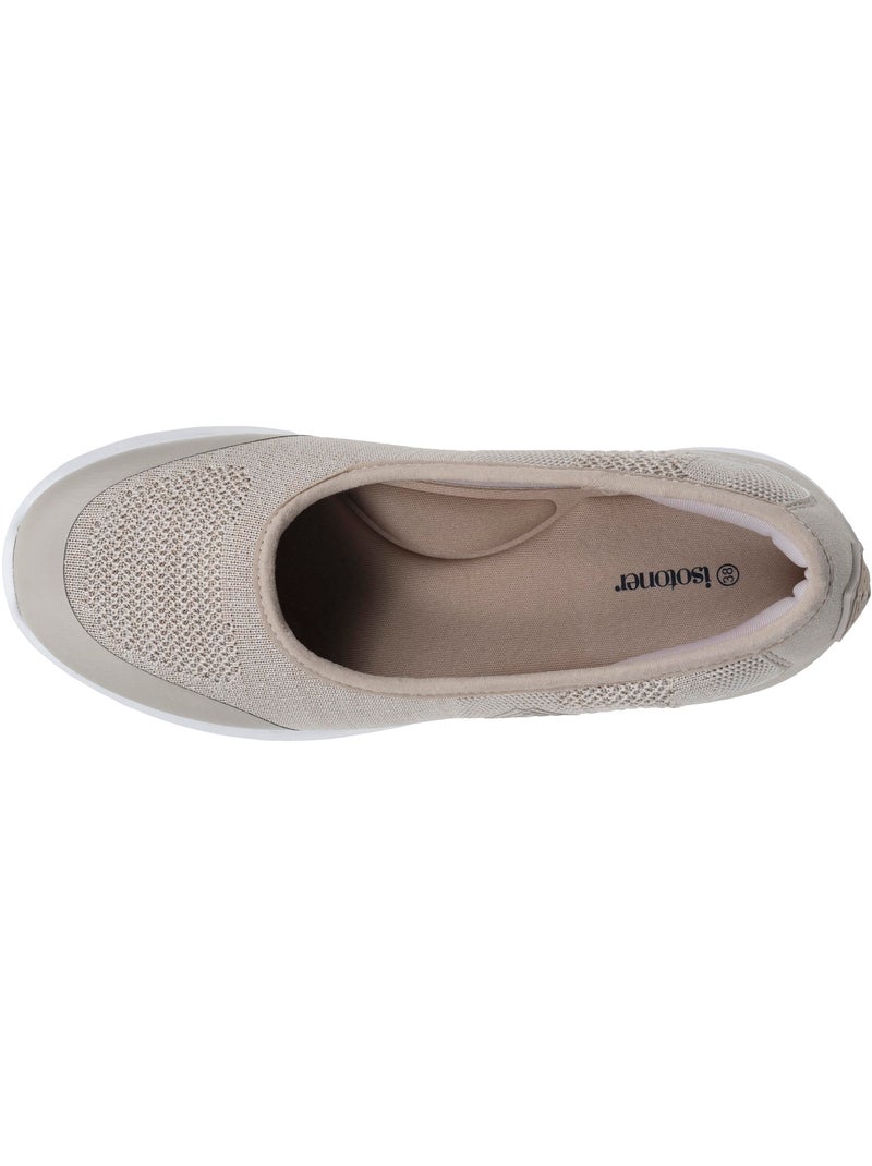 Ballerine  isotoner Beige mélange - Kiabi