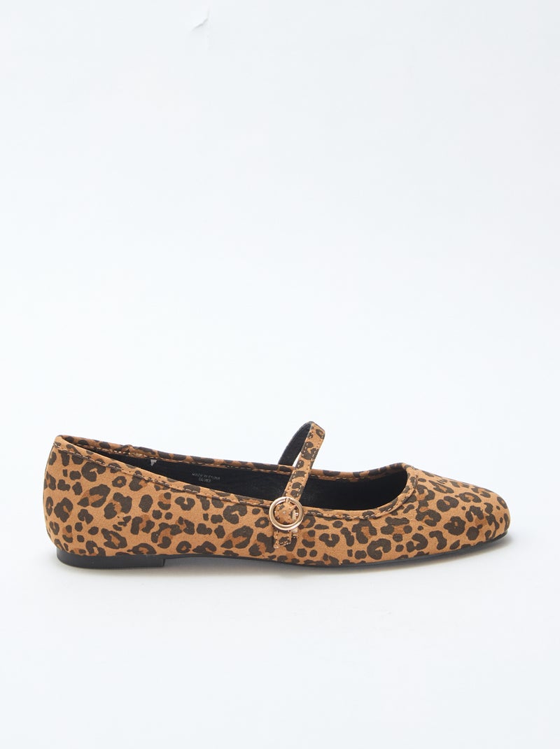 Ballerine leopardate Marrone - Kiabi
