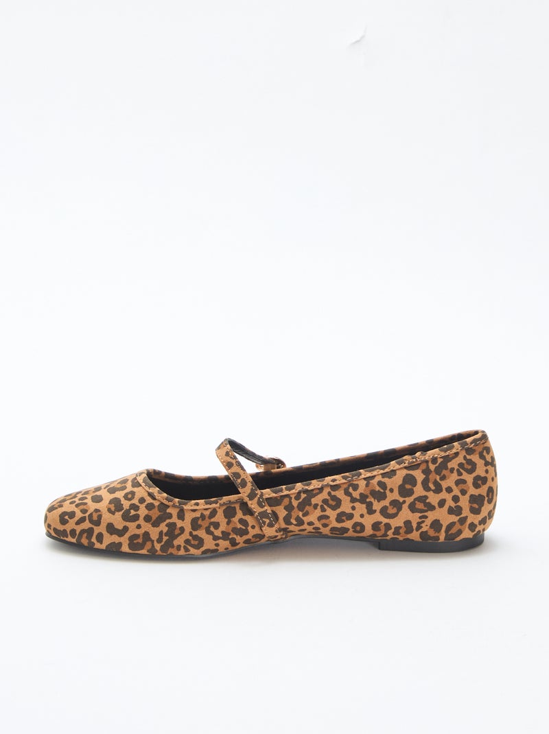 Ballerine leopardate Marrone - Kiabi