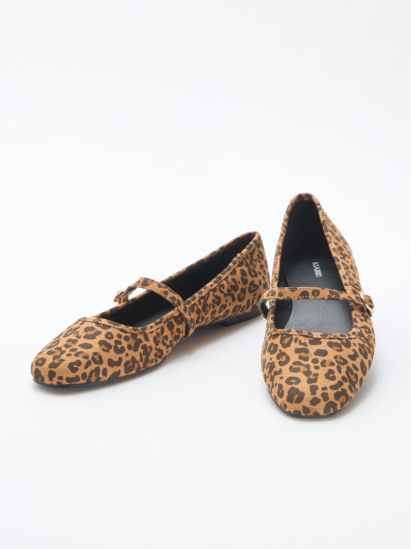 Ballerine leopardate Marrone - Kiabi