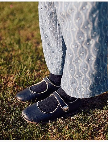 Ballerine t-bar in pelle