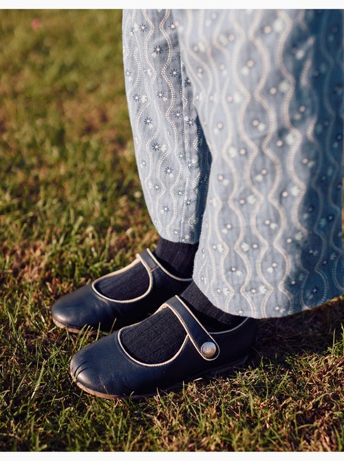 Ballerine t-bar in pelle - Kiabi