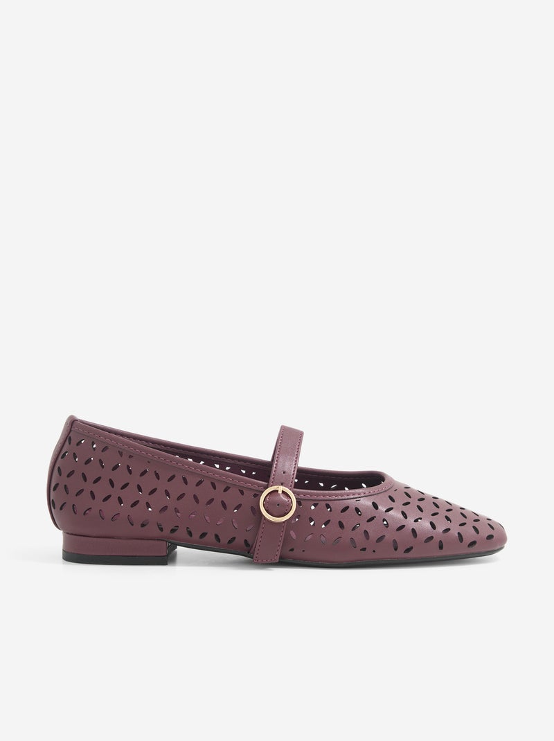 Ballerine traforate con fibbia Viola - Kiabi