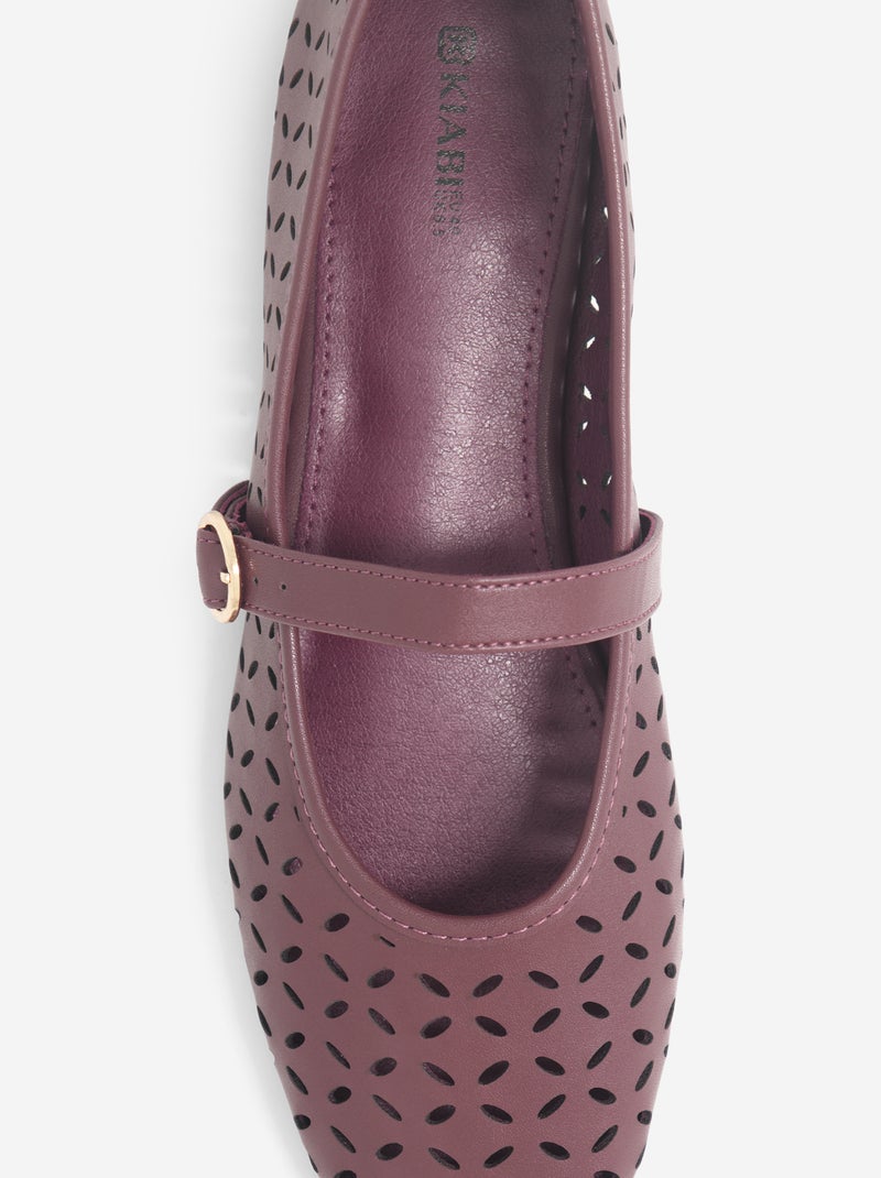 Ballerine traforate con fibbia Viola - Kiabi