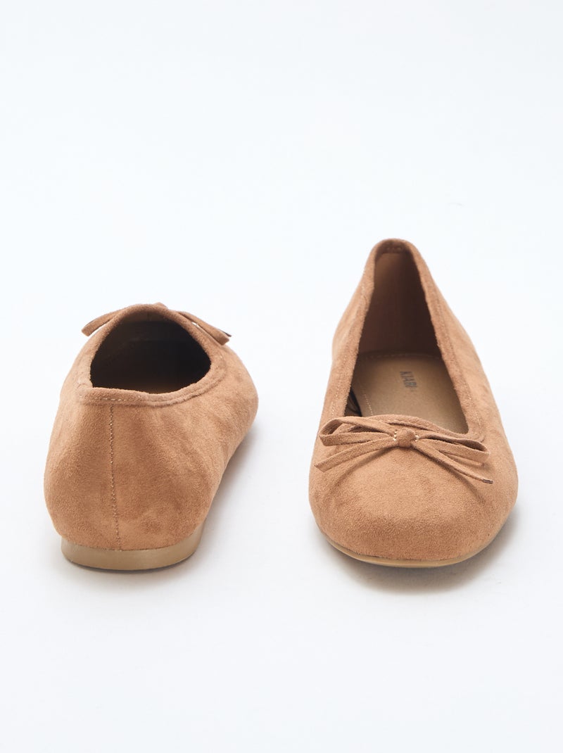 Ballerine unite in simil suede Marrone - Kiabi