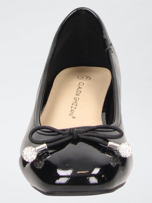 Ballerine verniciate con tacco basso - Kiabi