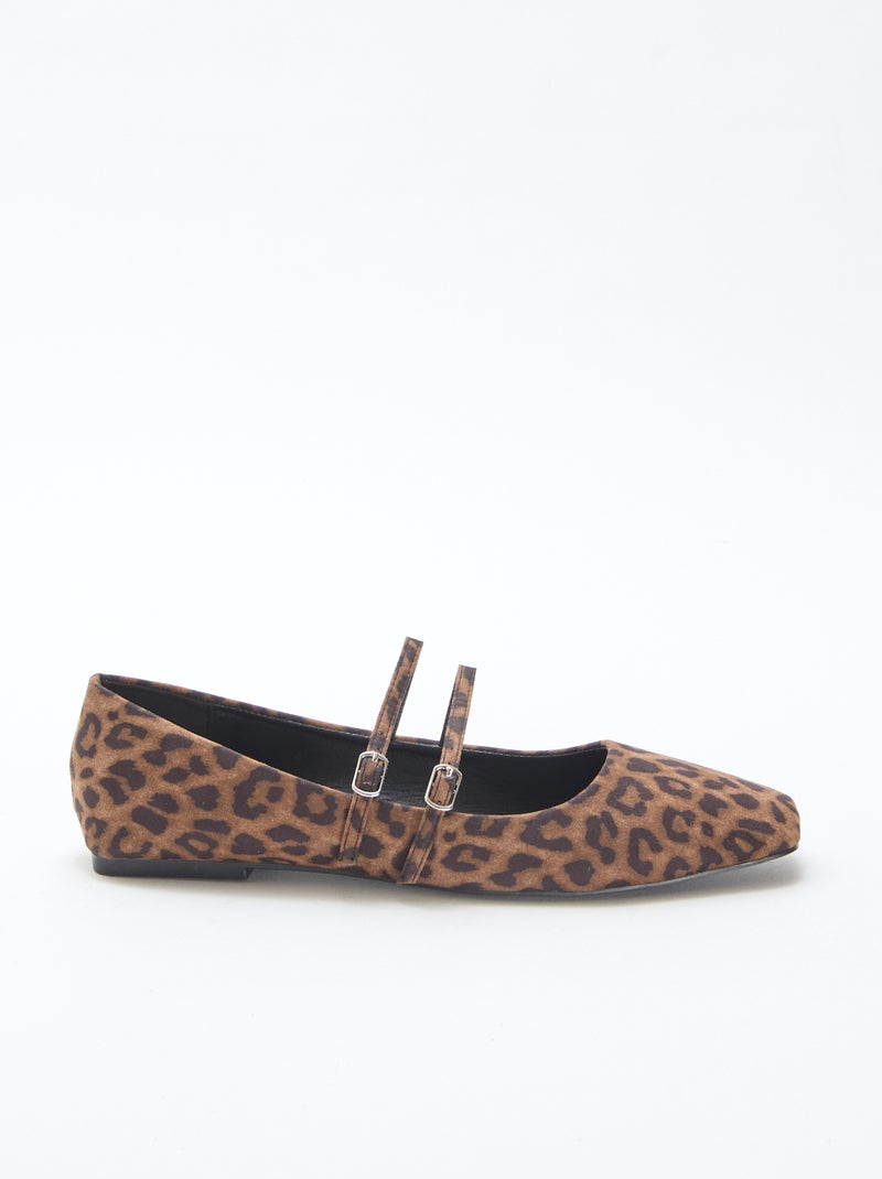 Ballerine verniciate leopardate Marrone - Kiabi