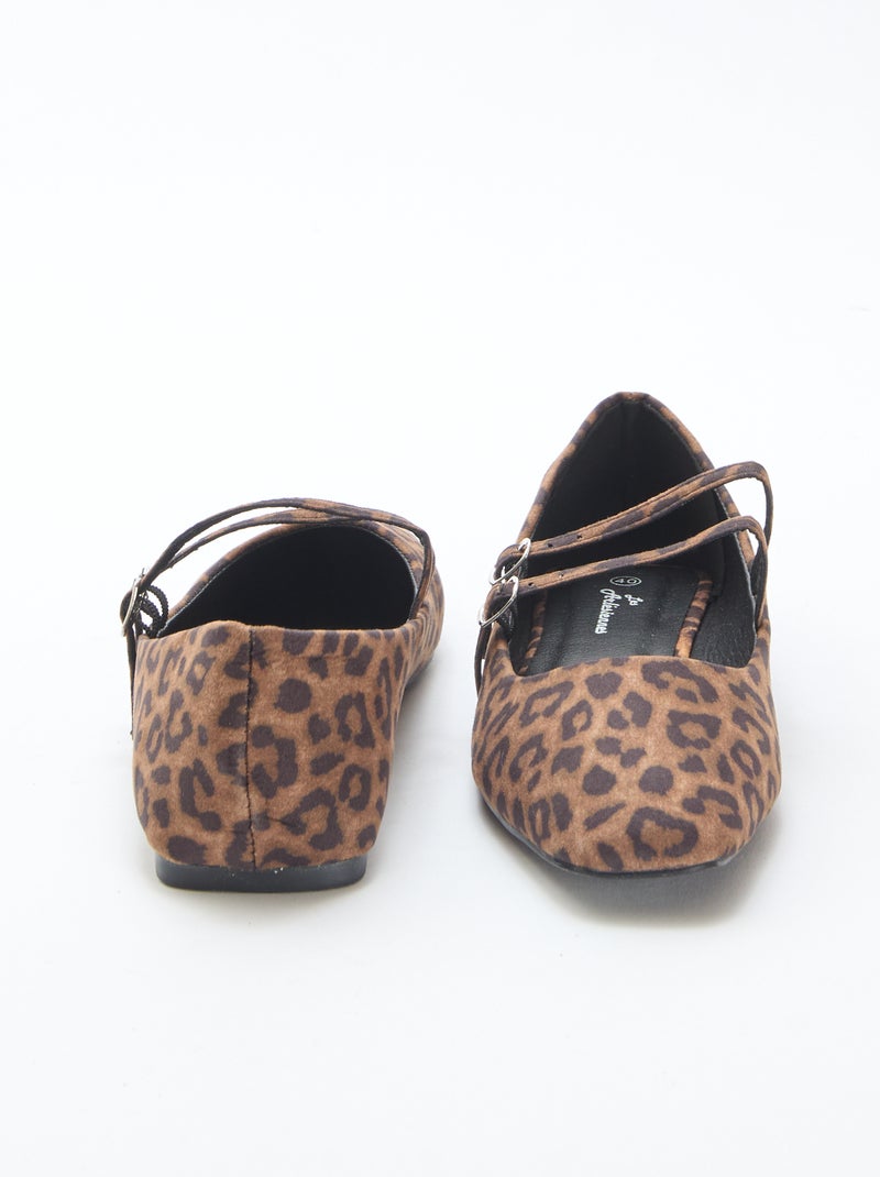 Ballerine verniciate leopardate Marrone - Kiabi