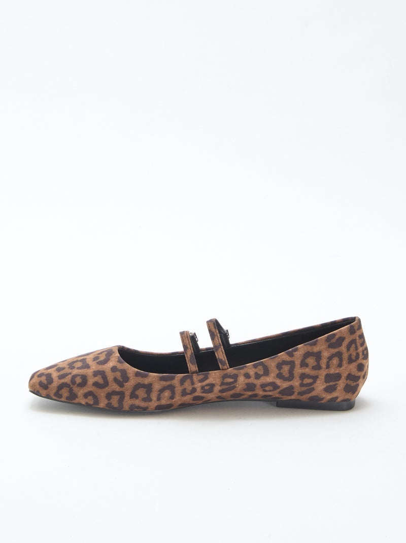 Ballerine verniciate leopardate Marrone - Kiabi