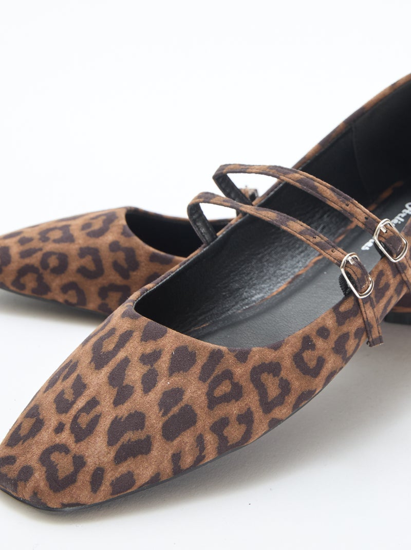Ballerine verniciate leopardate Marrone - Kiabi