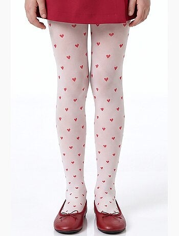 Bambina little heart collant con motivo a cuori penti