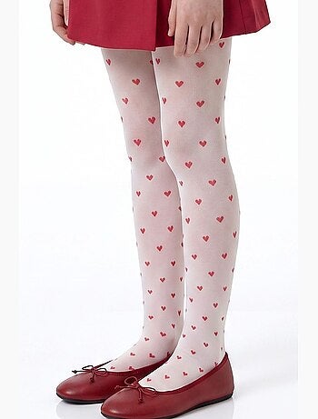 Bambina little heart collant con motivo a cuori penti