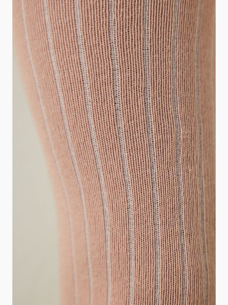Bambina pretty rib e collant penti Ecrù/Rosa - Kiabi