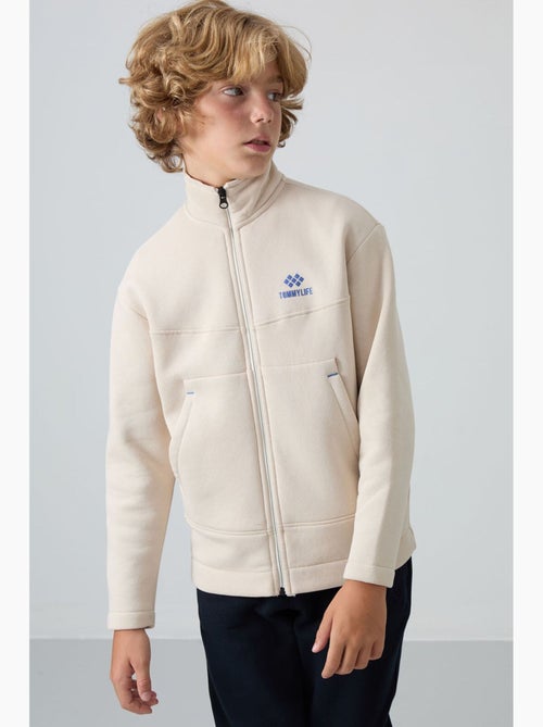 Bambino felpa con collo zip e tasca tommy - Kiabi Bambino felpa con collo zip e tasca tommy - Kiabi
