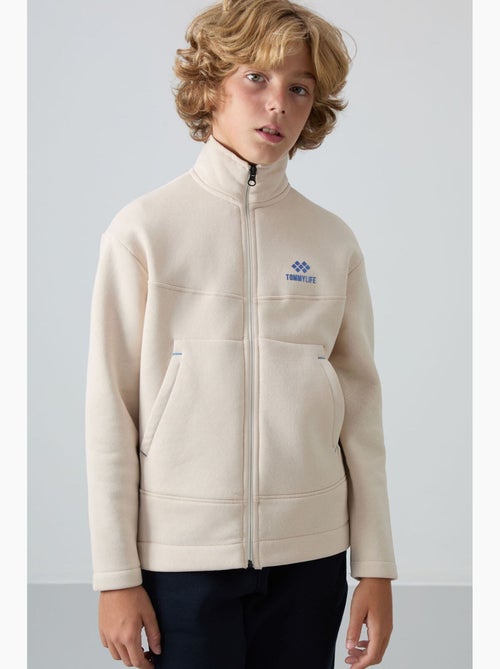 Bambino felpa con collo zip e tasca tommy - Kiabi Bambino felpa con collo zip e tasca tommy - Kiabi