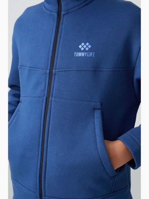 Bambino felpa con collo zip e tasca tommy - Kiabi