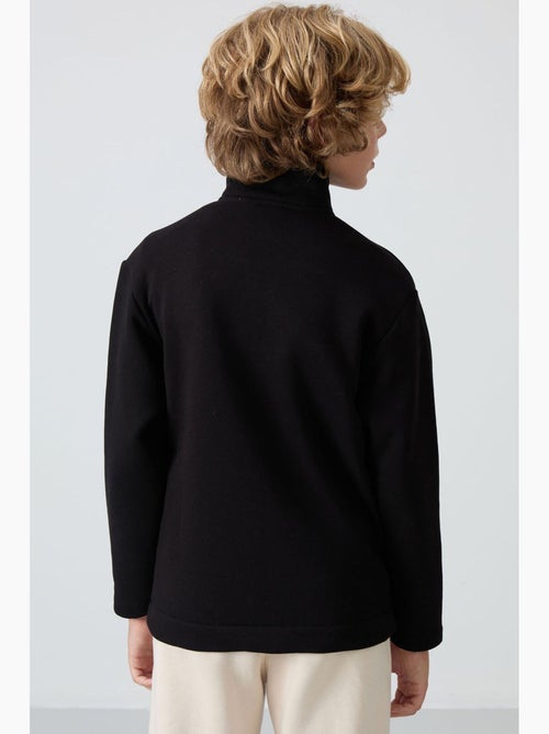 Bambino felpa con collo zip e tasca tommy - Kiabi