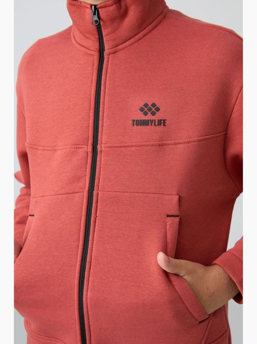 Bambino felpa con collo zip e tasca tommy - Kiabi