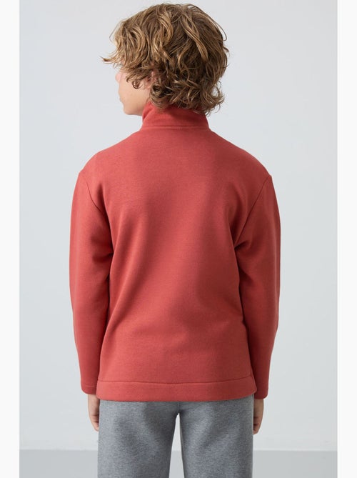 Bambino felpa con collo zip e tasca tommy - Kiabi