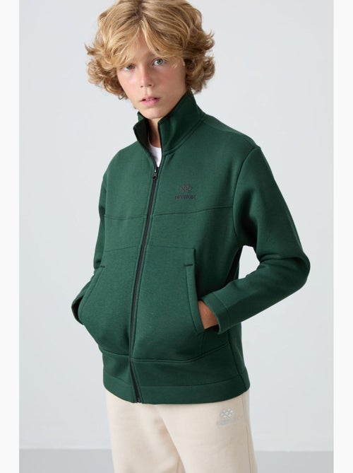 Bambino felpa con collo zip e tasca tommy - Kiabi