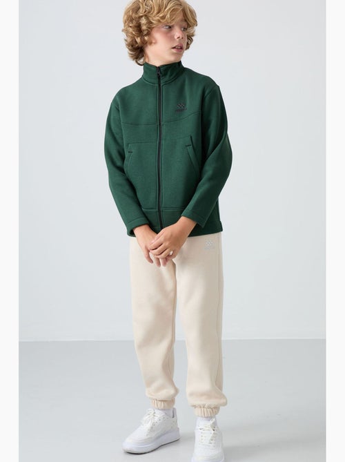 Bambino felpa con collo zip e tasca tommy - Kiabi