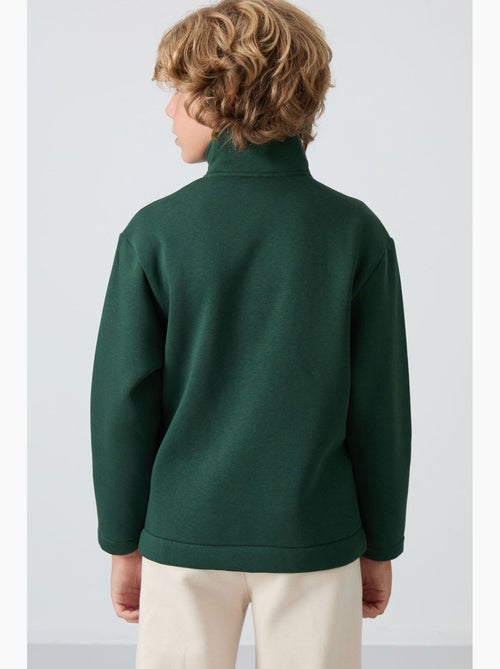 Bambino felpa con collo zip e tasca tommy - Kiabi