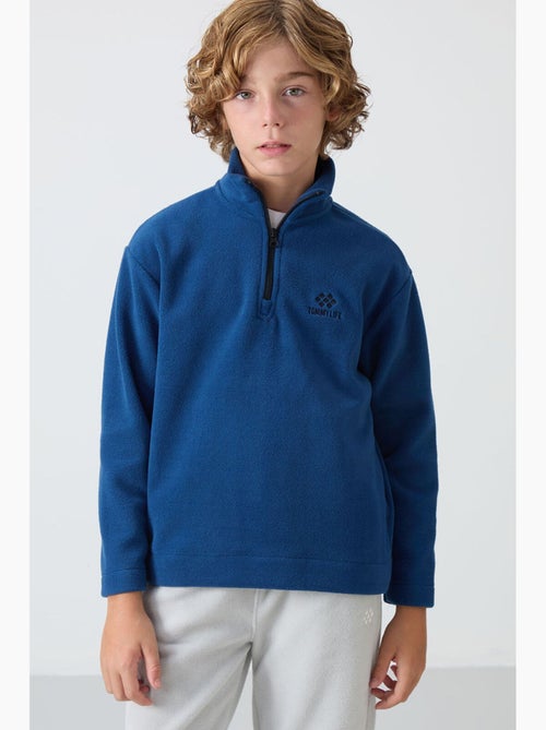 Bambino felpa mezza zip ricamata tommy - Kiabi
