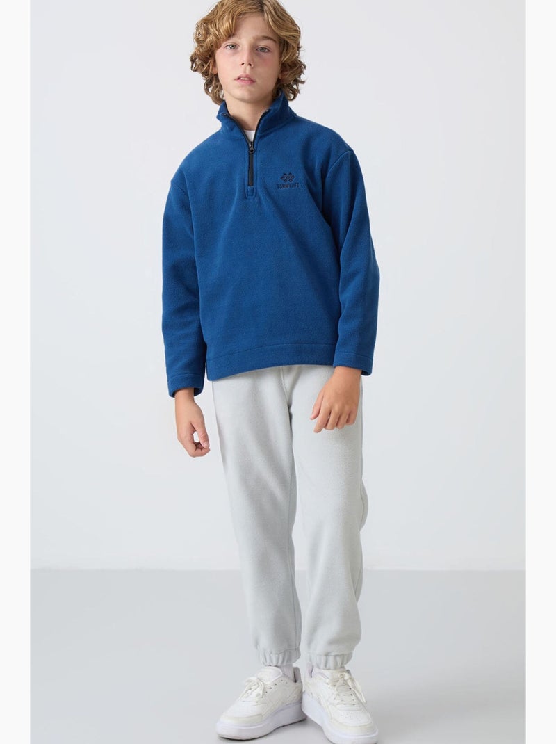 Bambino felpa mezza zip ricamata tommy Blu - Kiabi