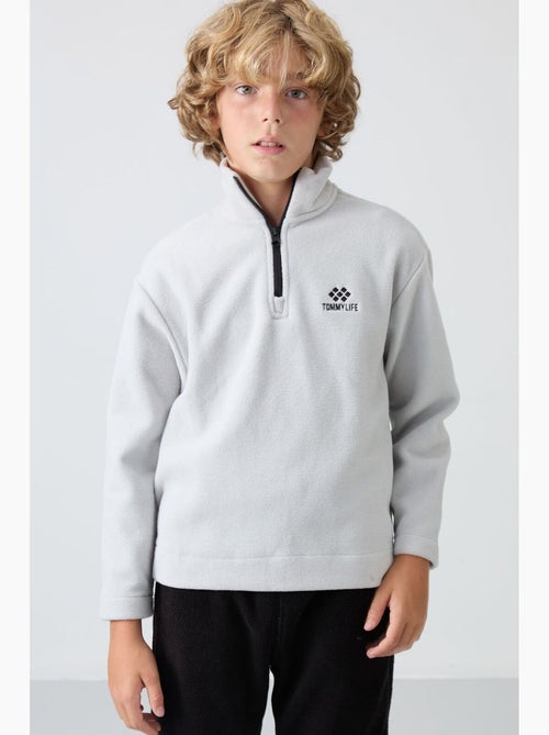 Bambino felpa mezza zip ricamata tommy - Kiabi Bambino felpa mezza zip ricamata tommy - Kiabi
