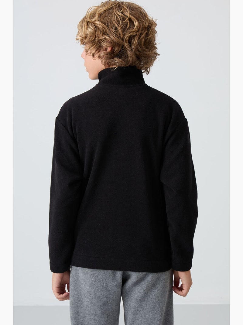 Bambino felpa mezza zip ricamata tommy Nero - Kiabi