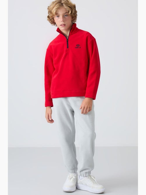 Bambino felpa mezza zip ricamata tommy - Kiabi