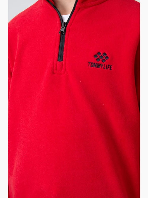 Bambino felpa mezza zip ricamata tommy - Kiabi