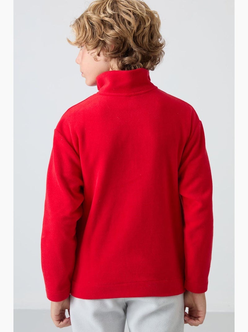 Bambino felpa mezza zip ricamata tommy Rosso - Kiabi