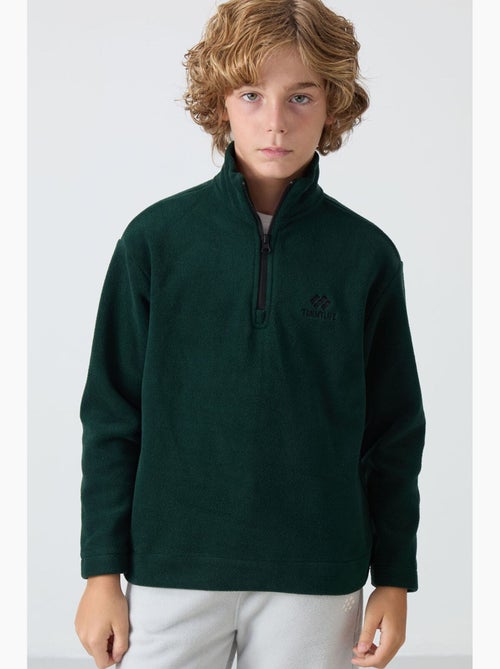 Bambino felpa mezza zip ricamata tommy - Kiabi