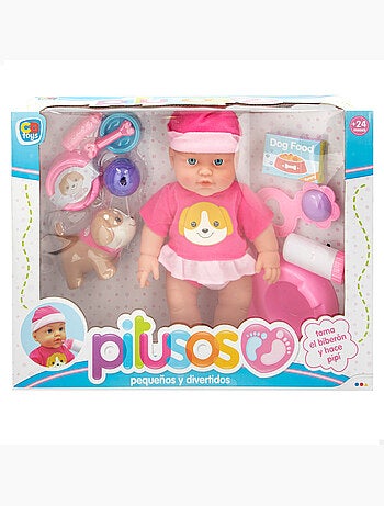 Bambola con cane e accessori colorbaby