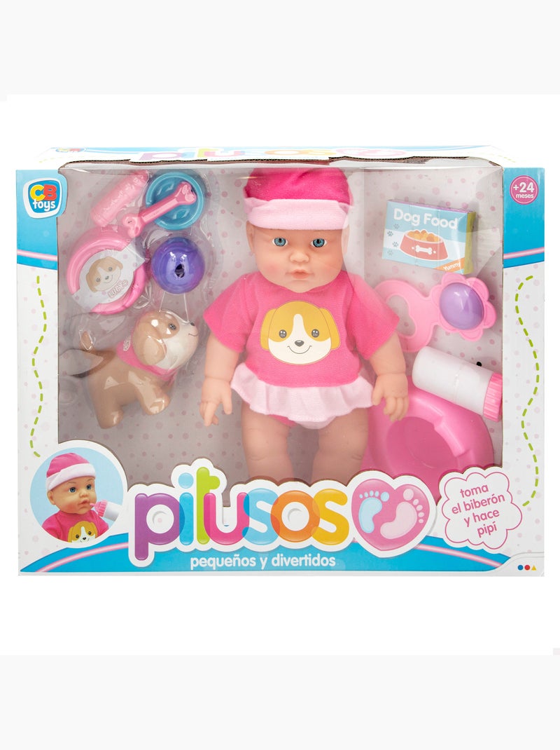 Bambola con cane e accessori colorbaby N/D - Kiabi