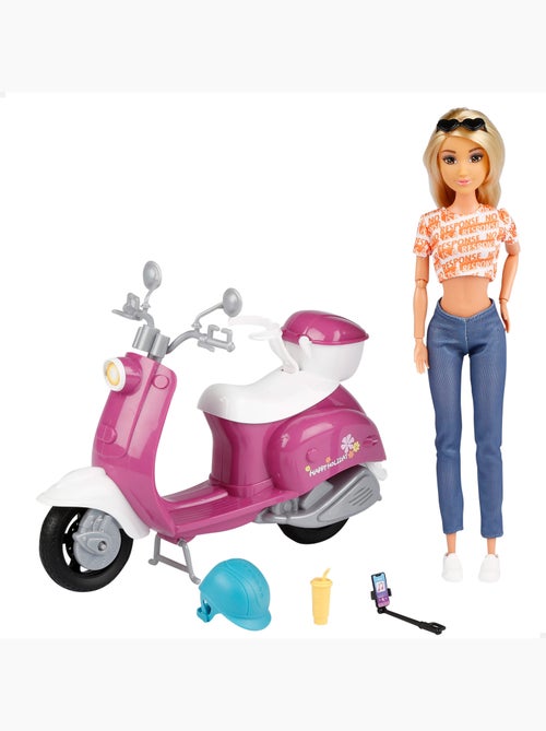 Bambola con monopattino e accessori isabella - Kiabi