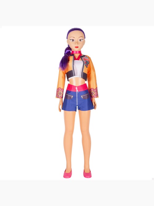 Bambola grande 105 cm capelli lilla +3 anni k-pop diva squad - Kiabi